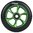 Chilli Pro Scooter Ersatzrolle Wheel Turbo 110mm black PU / green core