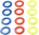 Magura Blenden-Kit Bremszange, 4 Kolben Zange, ab MJ2015 (blau, neonrot, neongelb) (VE = 12 Stück)