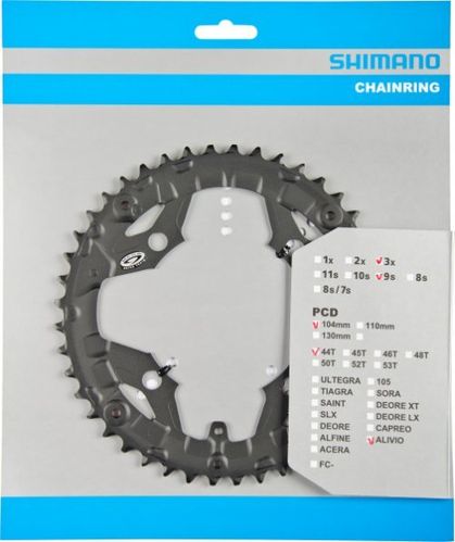 Shimano Alivio ab 2011 44 Zähne S-Type für Schutzring schwarz Y-1M098080