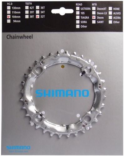 Shimano Deore 2000 4-Arm 32 Zähne N-Type IG silber Stahl (längere Lebensdauer) Y-1DS98010
