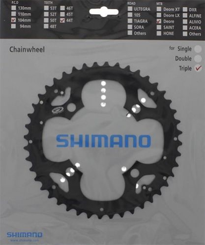 Shimano Deore ab 2007 44 Zähne S-Type für Schutzring schwarz Y-1GX98060