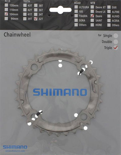 Shimano Deore ab 2007 32 Zähne S-Type silber Y-1J898070 / 1GX98210