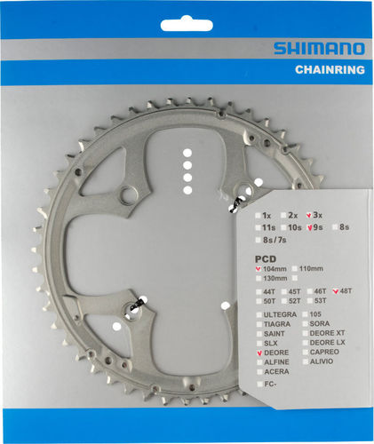 Shimano Deore 2000 4-Arm 44 Zähne N-Type IG Alu silber nicht für Schutzring ! Y-1DS98020