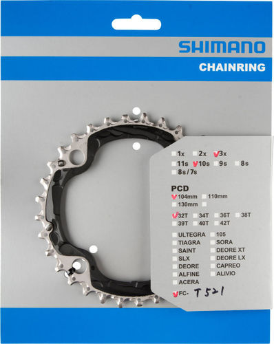 Shimano Deore ab 2014 4-Arm 10-fach 32 Zähne AE-Type Stahl schwarz Y-1NL98010