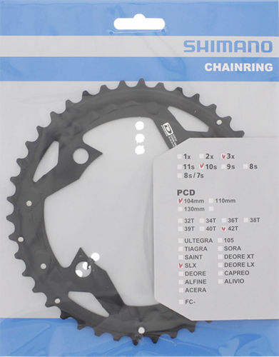 Shimano SLX ab 2013 4-Arm 10-fach 42 Zähne AE-Type alu schwarz Y-1N998060