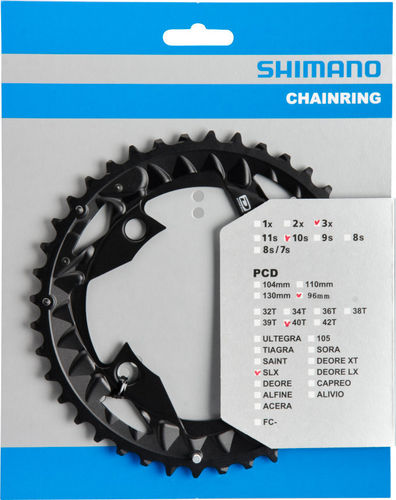 Shimano SLX ab 2014 4-Arm 10-fach 40 Zähne AN-Type Alu schwarz Y-1NW98020