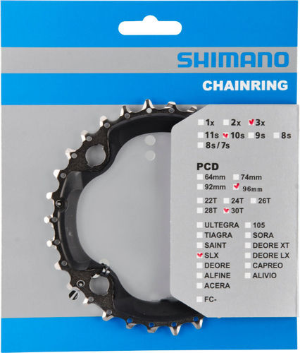Shimano SLX ab 2014 4-Arm 10-fach 30 Zähne AN-Type Stahl / Verbundwerkstoff schwarz Y-1NW98010