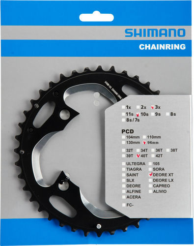 Shimano XT ab 2014 4-Arm 10-fach 40 Zähne AN-Type Alu schwarz Y-1NV98020