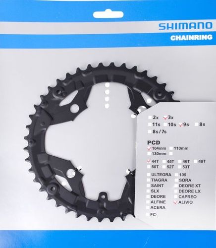 Shimano Alivio ab 2015 44 Zähne S-Type für Schutzring schwarz Y-1PM98130