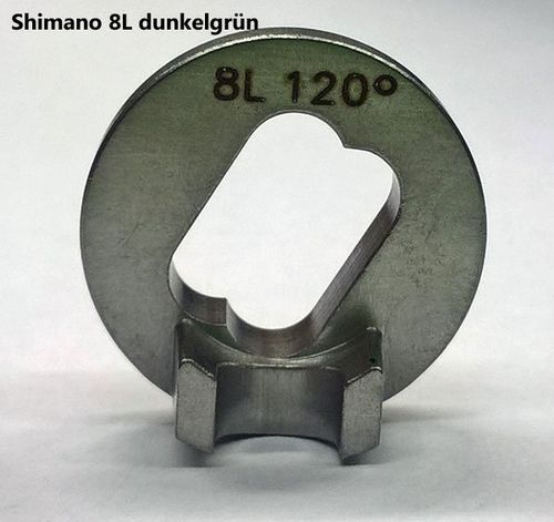 Weber Polygoneinsatz für Nabenschaltung Shimano 8L grün 120°