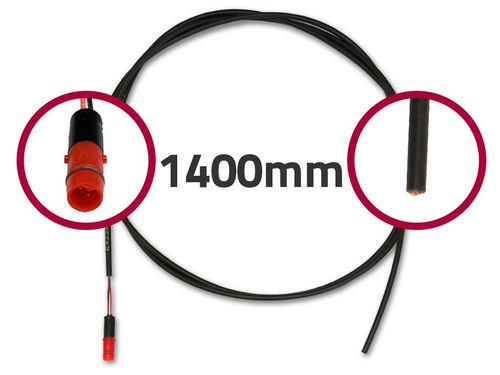 Brose Lichtkabel Drive-SL / Drive-S/T-Mag mit rot-braunem Stecker hinten 1400mm (ohne Bremslicht)